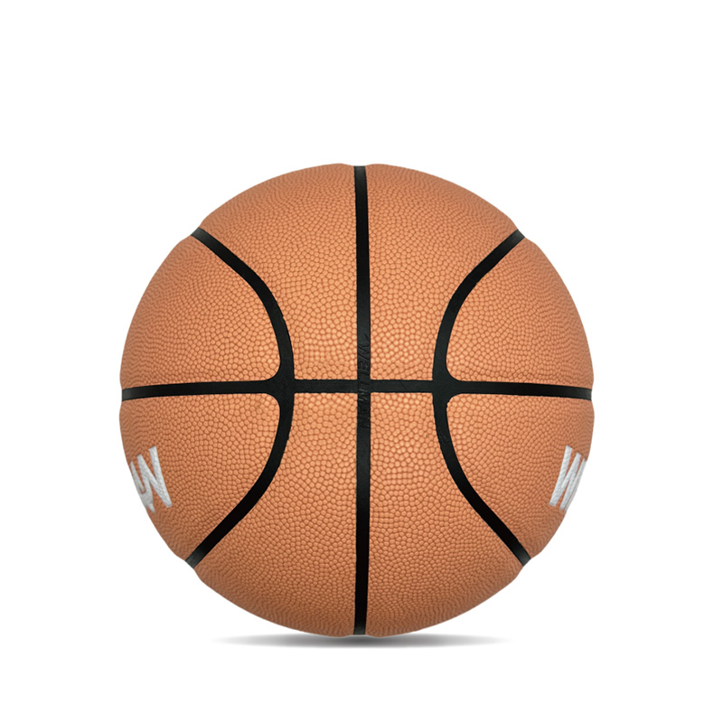 Klassisk design holdbar sammensat pu læder basketball til træningsspil