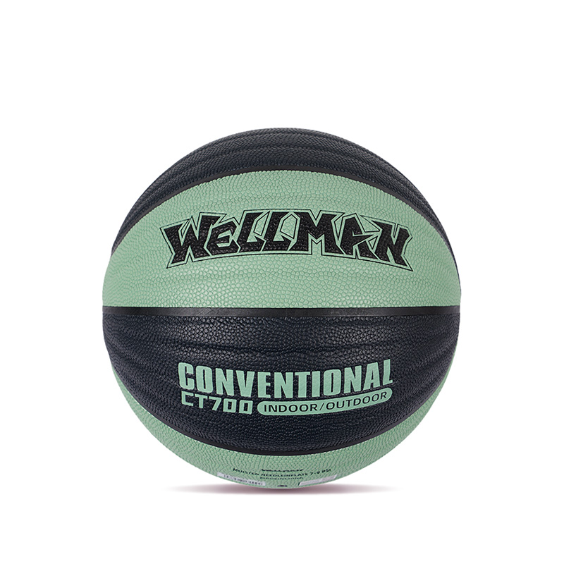 Holdbart bølgedesign Great Grip Moisture-Absorbering Pu Leather Basketball Ball Indoor/Outdoor Use