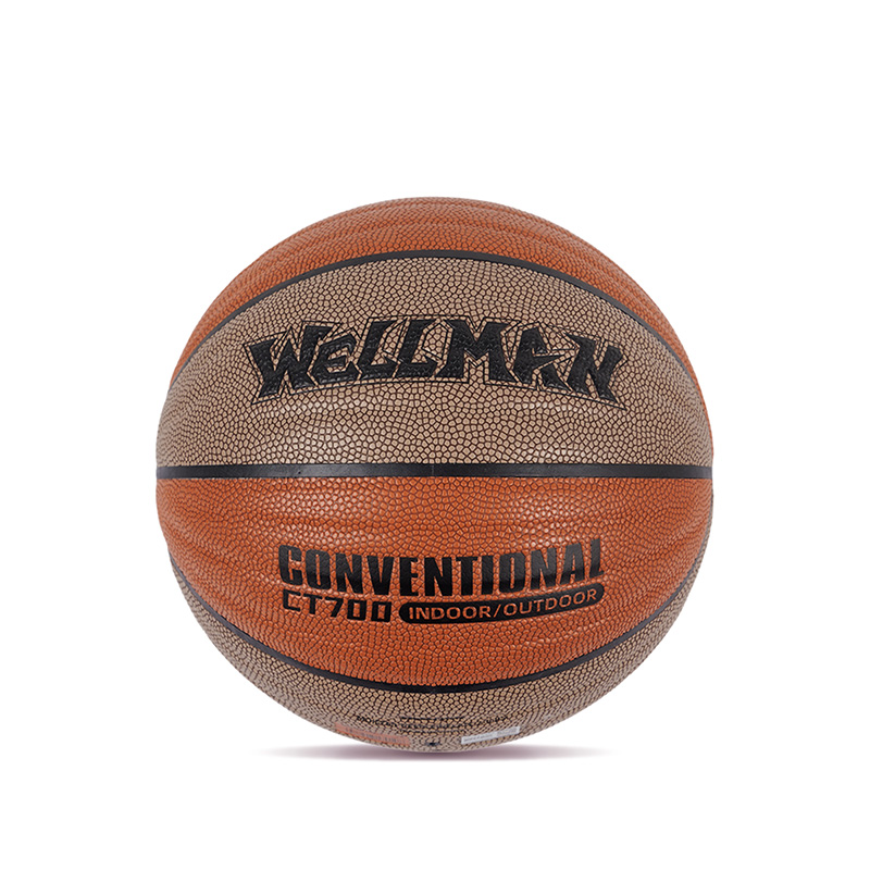 Holdbart bølgedesign Great Grip Moisture-Absorbering Pu Leather Basketball Ball Indoor/Outdoor Use