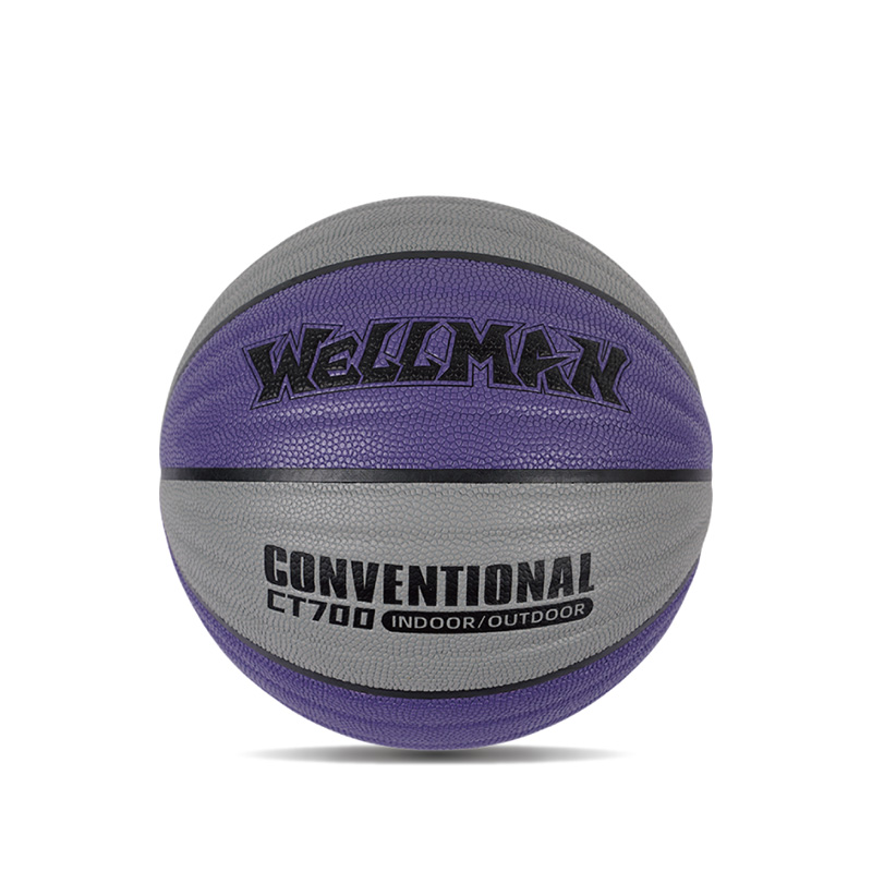 Holdbart bølgedesign Great Grip Moisture-Absorbering Pu Leather Basketball Ball Indoor/Outdoor Use