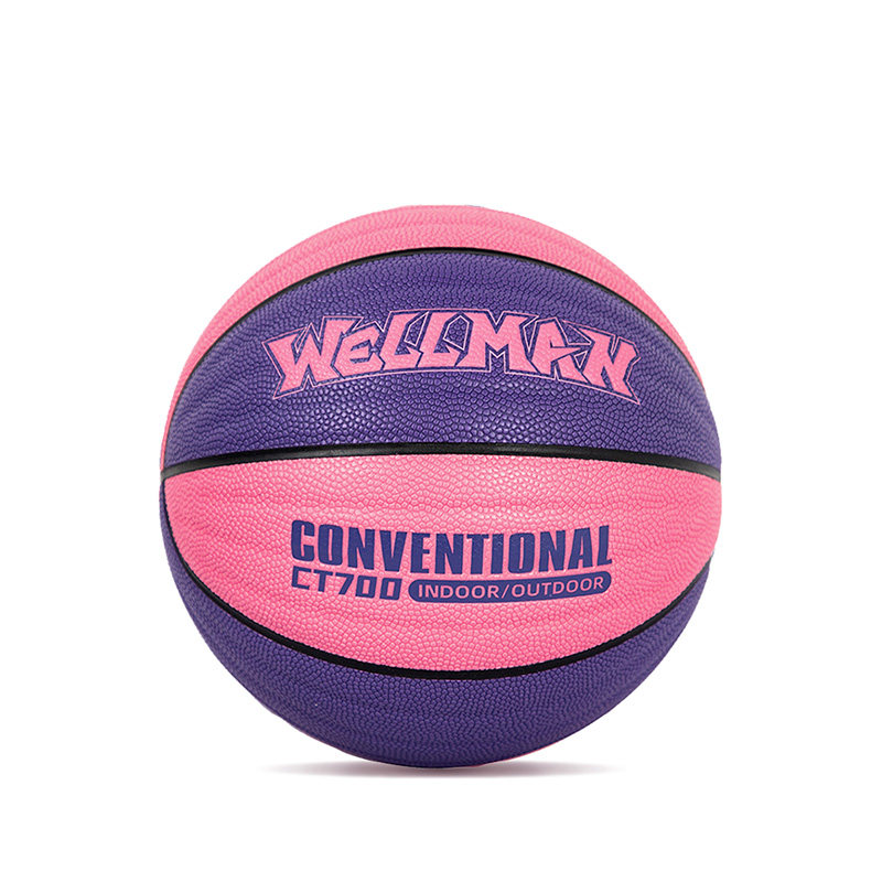 Holdbart bølgedesign Great Grip Moisture-Absorbering Pu Leather Basketball Ball Indoor/Outdoor Use