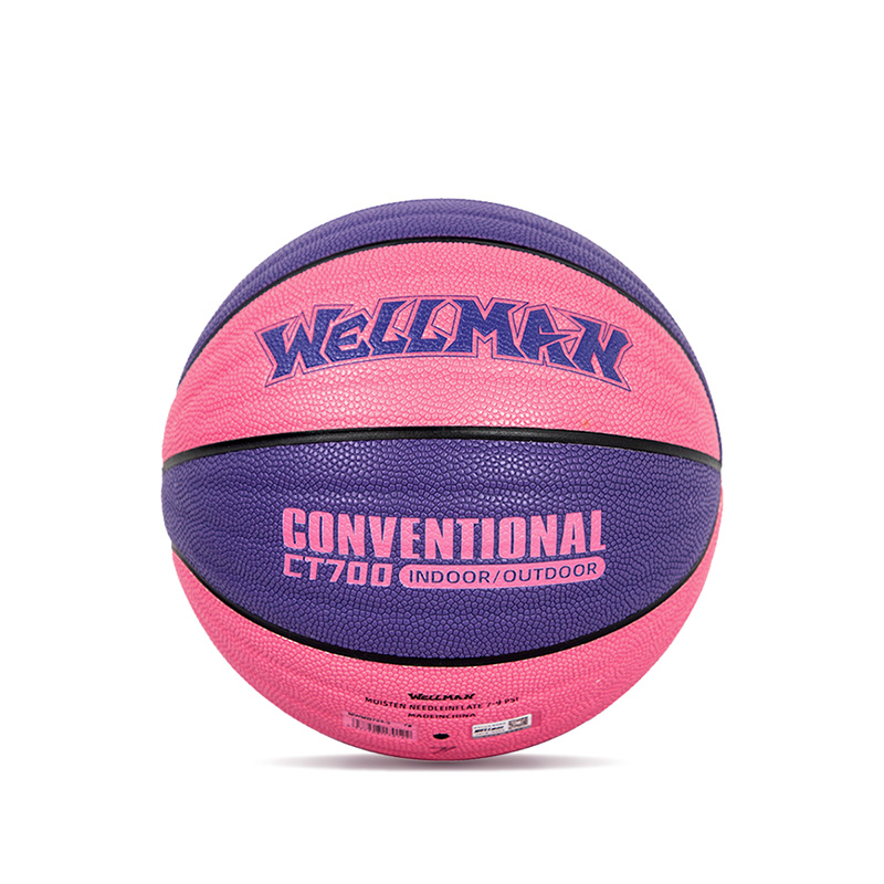 Holdbart bølgedesign Great Grip Moisture-Absorbering Pu Leather Basketball Ball Indoor/Outdoor Use